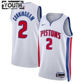 Detroit Pistons Cade Cunningham 2 Nike 2022-23 Association Edition Valkoinen Pelipaidat Swingman - Lasten